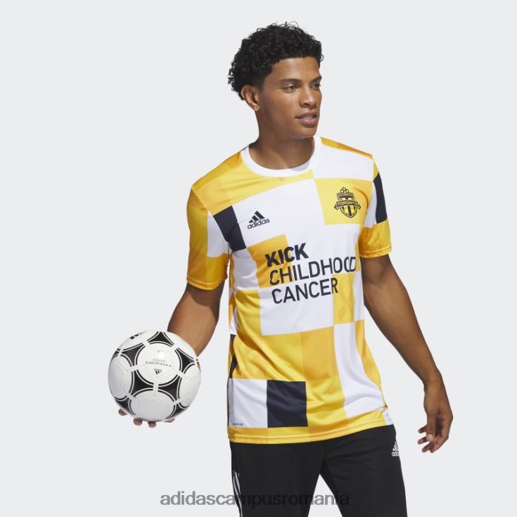 adidas campus romania toronto fc kick copilărie cancer pre-meci tricou coll auriu bărbați coll gold/mls-tfs-to5 J266N27286