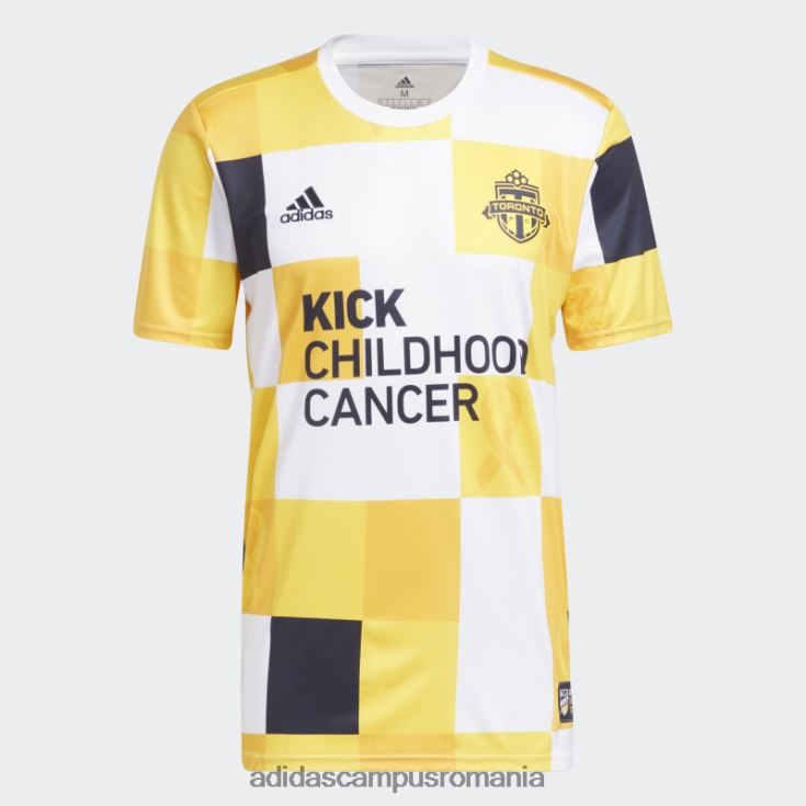adidas campus romania toronto fc kick copilărie cancer pre-meci tricou coll auriu bărbați coll gold/mls-tfs-to5 J266N27286