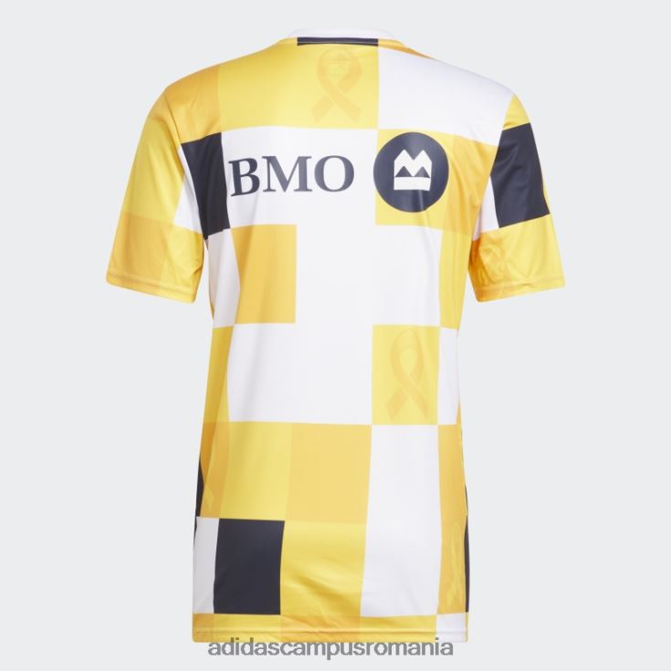 adidas campus romania toronto fc kick copilărie cancer pre-meci tricou coll auriu bărbați coll gold/mls-tfs-to5 J266N27286