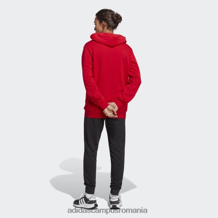 adidas campus romania trening stacojiu cu logo mare terry bărbați stacojiu/negru/alb J266N213822