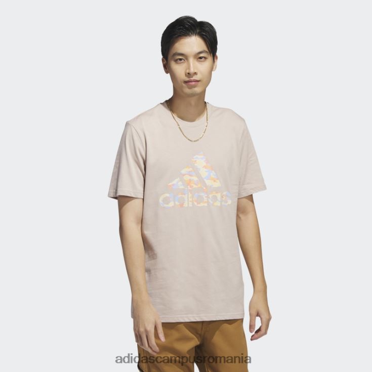 adidas campus romania tricou adidas camo cu mânecă scurtă bărbați taupe J266N25649