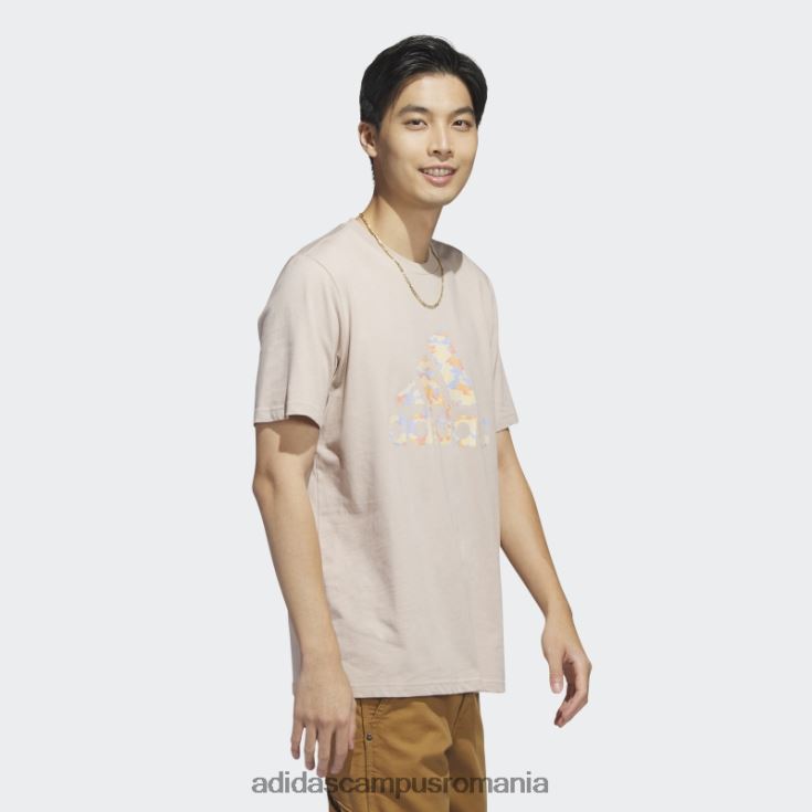 adidas campus romania tricou adidas camo cu mânecă scurtă bărbați taupe J266N25649