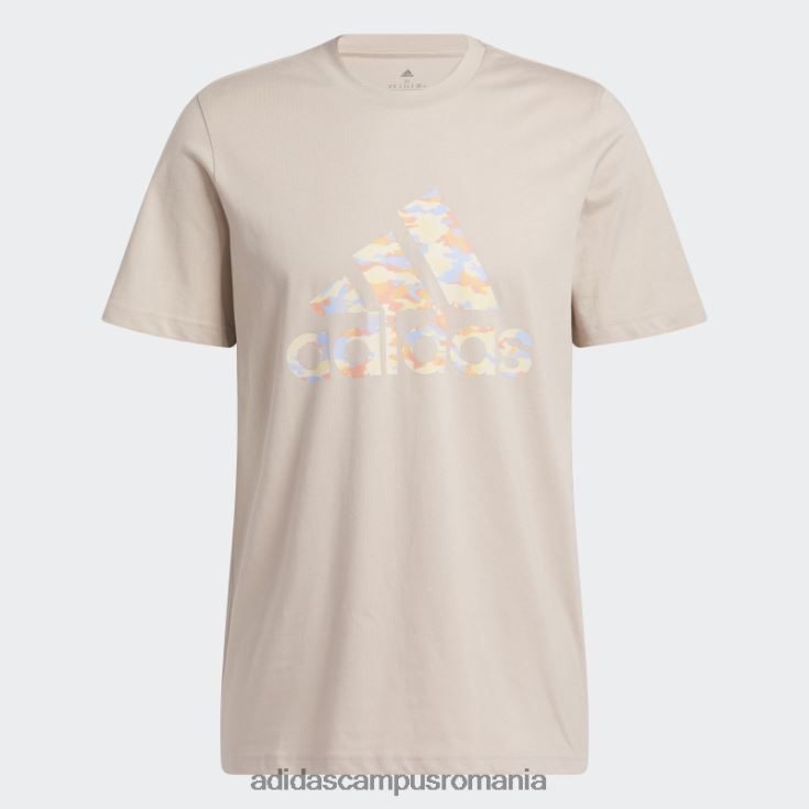 adidas campus romania tricou adidas camo cu mânecă scurtă bărbați taupe J266N25649