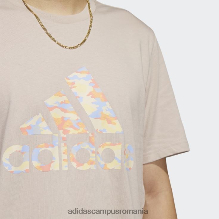 adidas campus romania tricou adidas camo cu mânecă scurtă bărbați taupe J266N25649