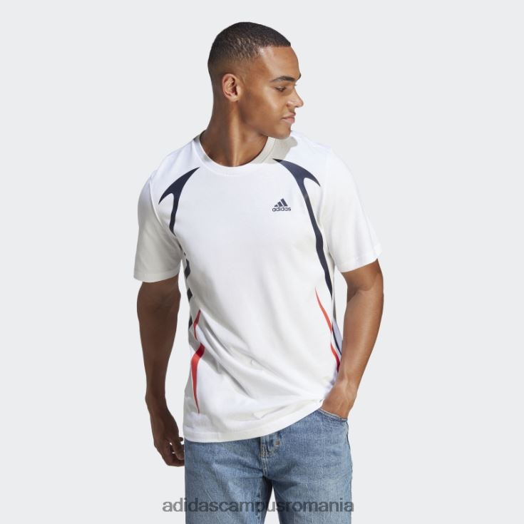 adidas campus romania tricou alb colorblock adidas bărbați alb/roșu/cerneală J266N2921