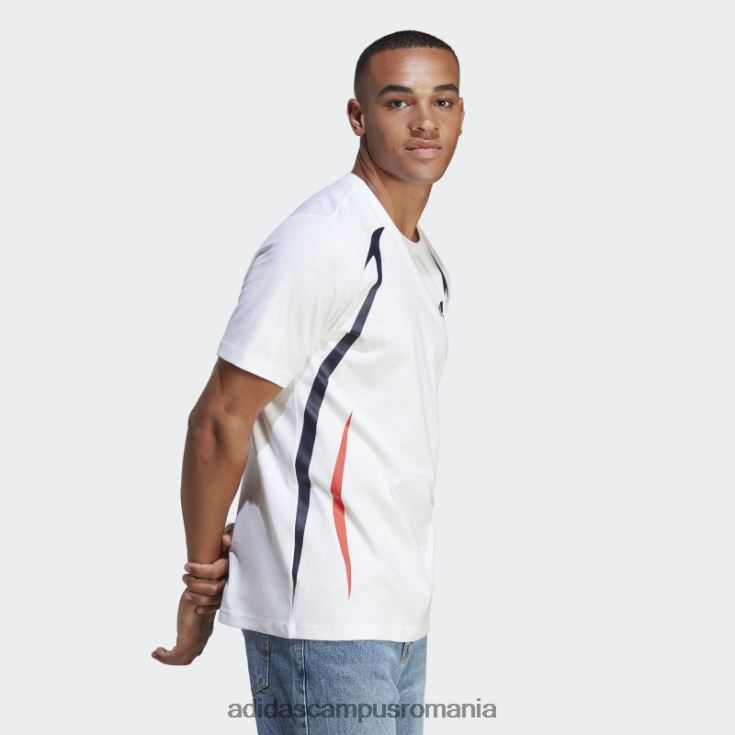 adidas campus romania tricou alb colorblock adidas bărbați alb/roșu/cerneală J266N2921
