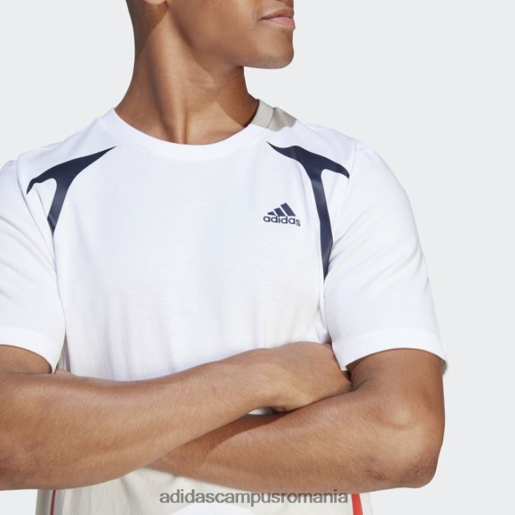 adidas campus romania tricou alb colorblock adidas bărbați alb/roșu/cerneală J266N2921