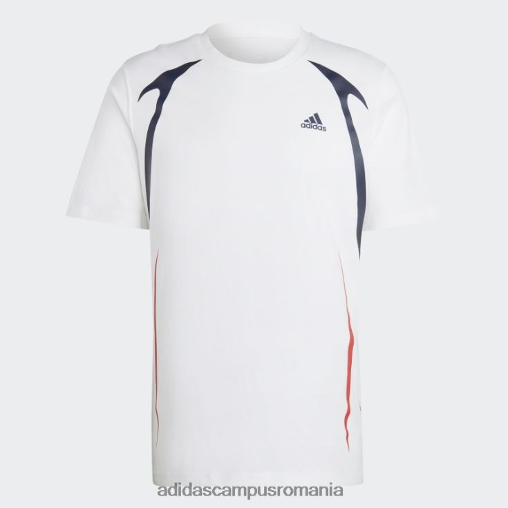 adidas campus romania tricou alb colorblock bărbați alb/roșu/cerneală J266N25446