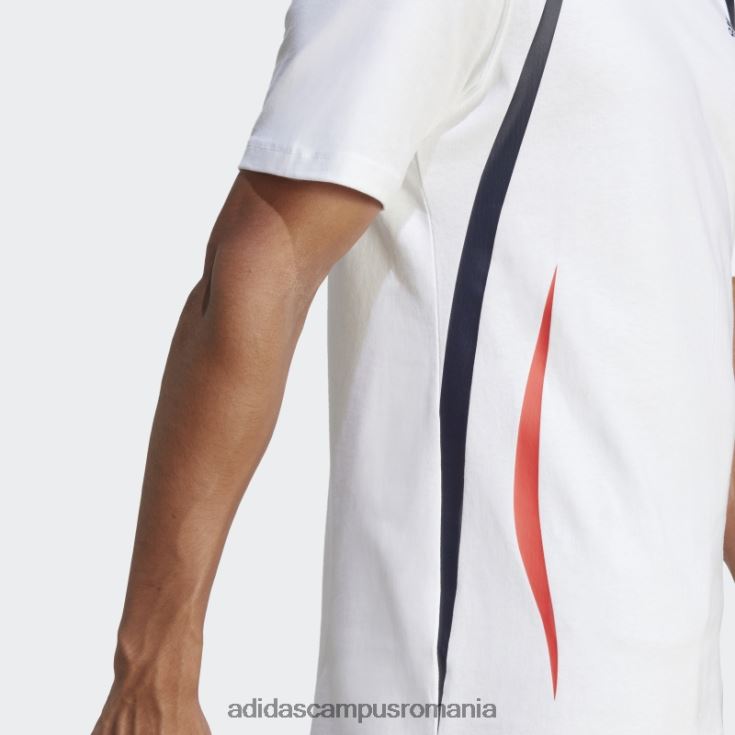 adidas campus romania tricou alb colorblock bărbați alb/roșu/cerneală J266N25446