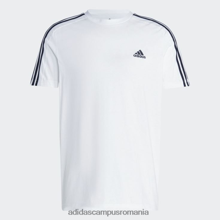 adidas campus romania tricou alb cu 3 dungi din un singur tricou essentials bărbați alb negru J266N213199