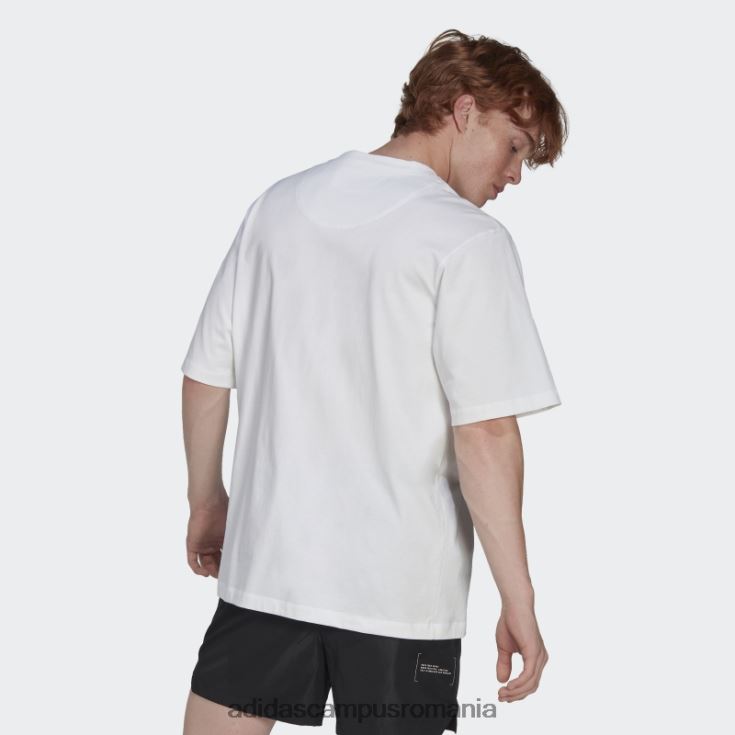 adidas campus romania tricou alb supradimensionat bărbați alb J266N21108