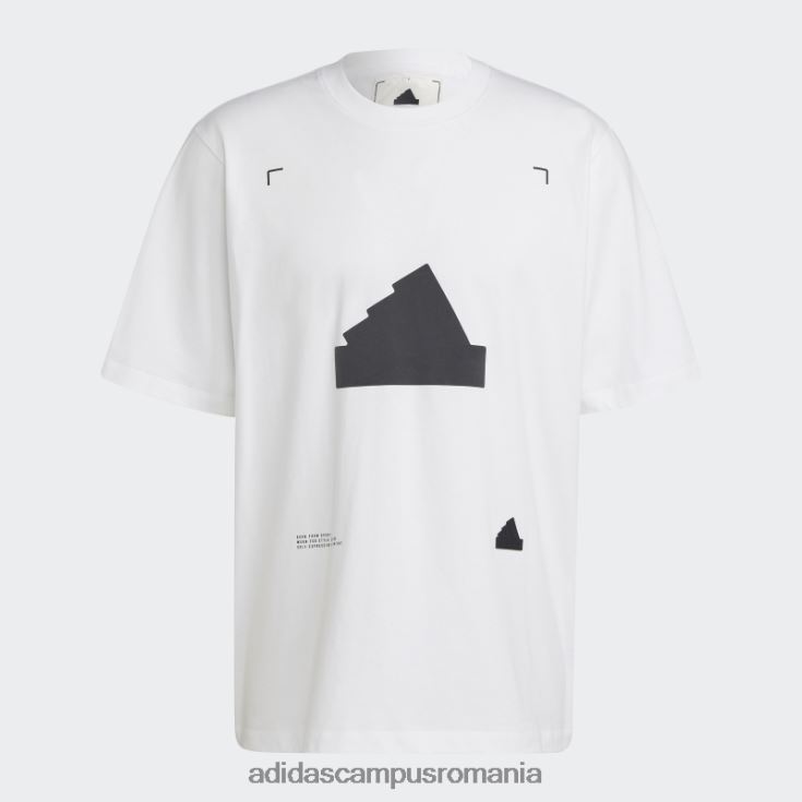 adidas campus romania tricou alb supradimensionat bărbați alb J266N21108