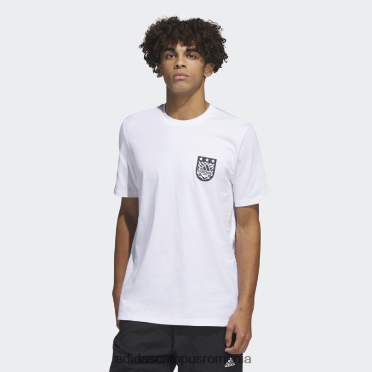 adidas campus romania tricou alb xpress cu maneca scurta bărbați alb J266N25717