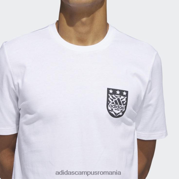 adidas campus romania tricou alb xpress cu maneca scurta bărbați alb J266N25717