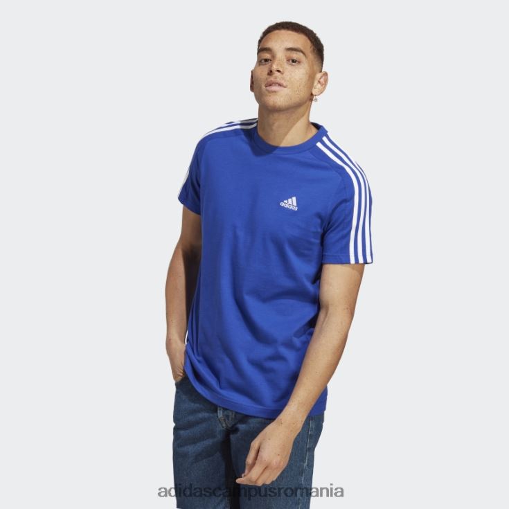 adidas campus romania tricou cu 3 dungi din un singur tricou blue essentials bărbați albastru alb J266N213144
