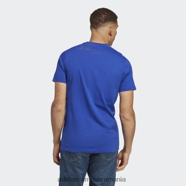 adidas campus romania tricou cu 3 dungi din un singur tricou blue essentials bărbați albastru alb J266N213144