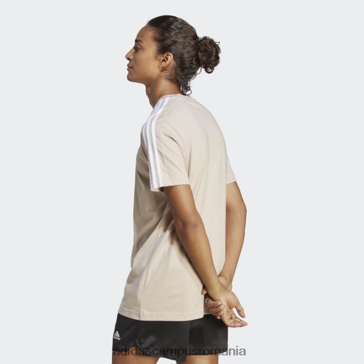 adidas campus romania tricou cu 3 dungi taupe essentials bărbați taupe/alb J266N25506
