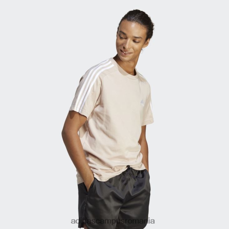 adidas campus romania tricou cu 3 dungi taupe essentials bărbați taupe/alb J266N25506