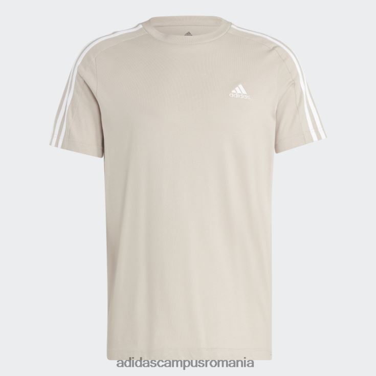 adidas campus romania tricou cu 3 dungi taupe essentials bărbați taupe/alb J266N25506