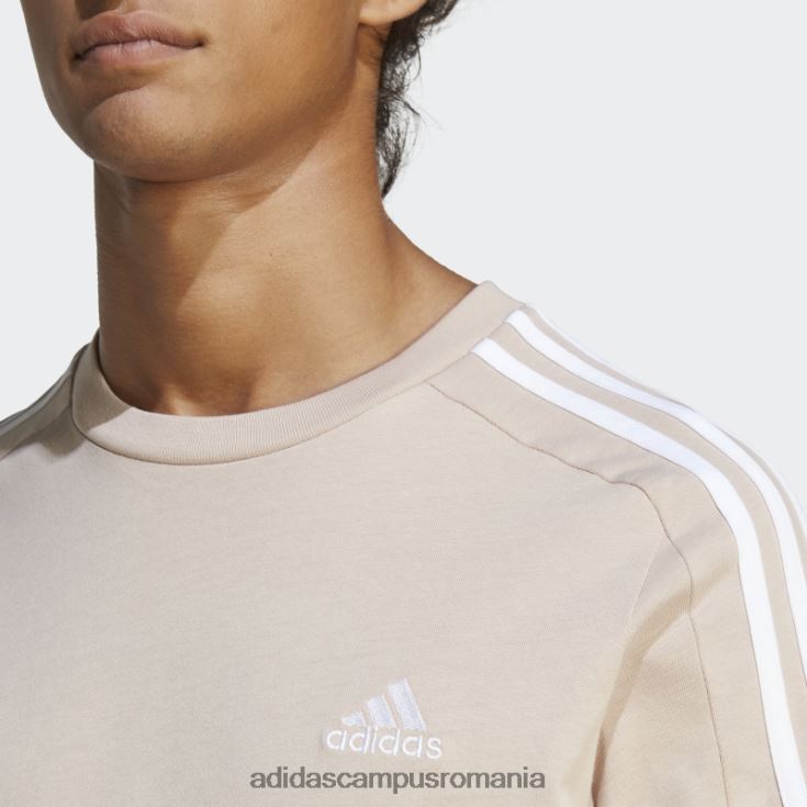 adidas campus romania tricou cu 3 dungi taupe essentials bărbați taupe/alb J266N25506