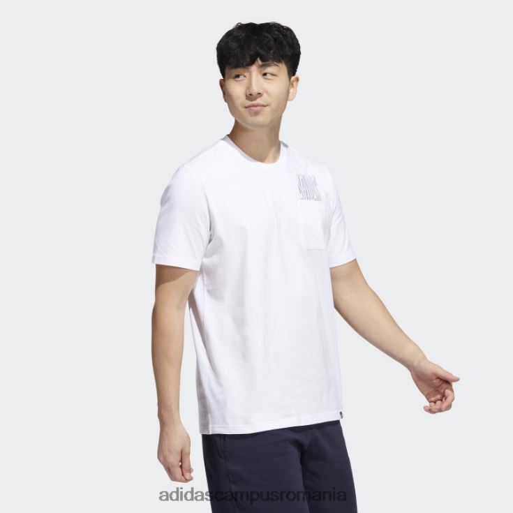 adidas campus romania tricou cu buzunar grafic sport dinamic alb bărbați alb J266N215283