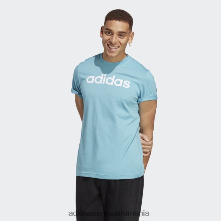 adidas campus romania tricou cu logo brodat liniar din tricou unic blue essentials adidas bărbați albastru J266N2927