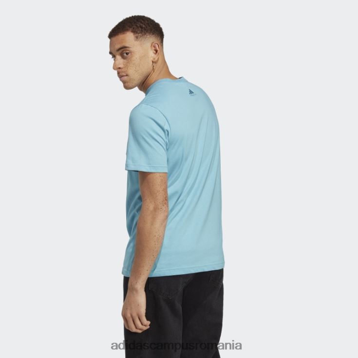 adidas campus romania tricou cu logo brodat liniar din tricou unic blue essentials adidas bărbați albastru J266N2927