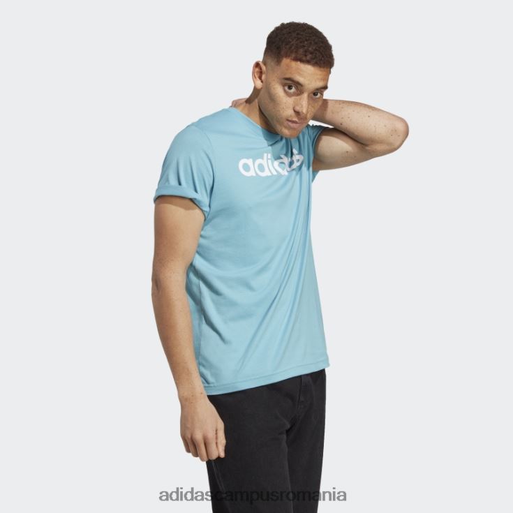 adidas campus romania tricou cu logo brodat liniar din tricou unic blue essentials adidas bărbați albastru J266N2927