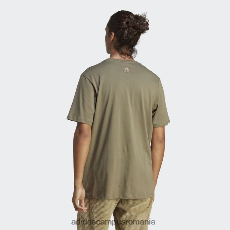 adidas campus romania tricou cu logo mare olive essentials bărbați măsline J266N2905