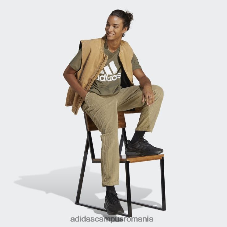adidas campus romania tricou cu logo mare olive essentials bărbați măsline J266N2905
