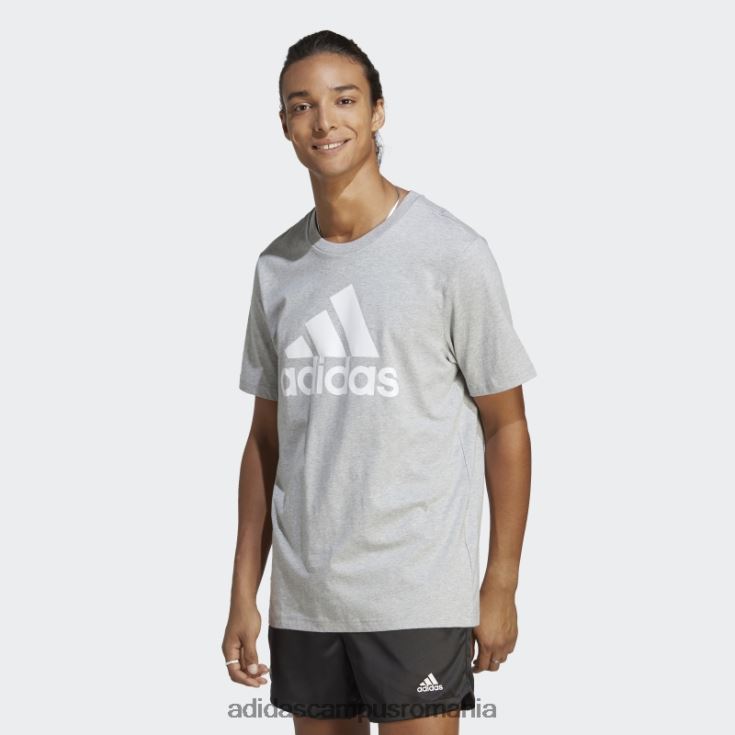 adidas campus romania tricou cu logo mare, un singur tricou, gri mediu, essentials bărbați gri mediu J266N23627