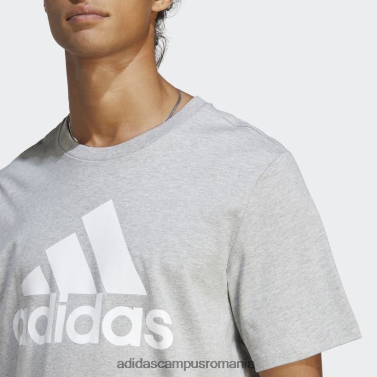 adidas campus romania tricou cu logo mare, un singur tricou, gri mediu, essentials bărbați gri mediu J266N23627