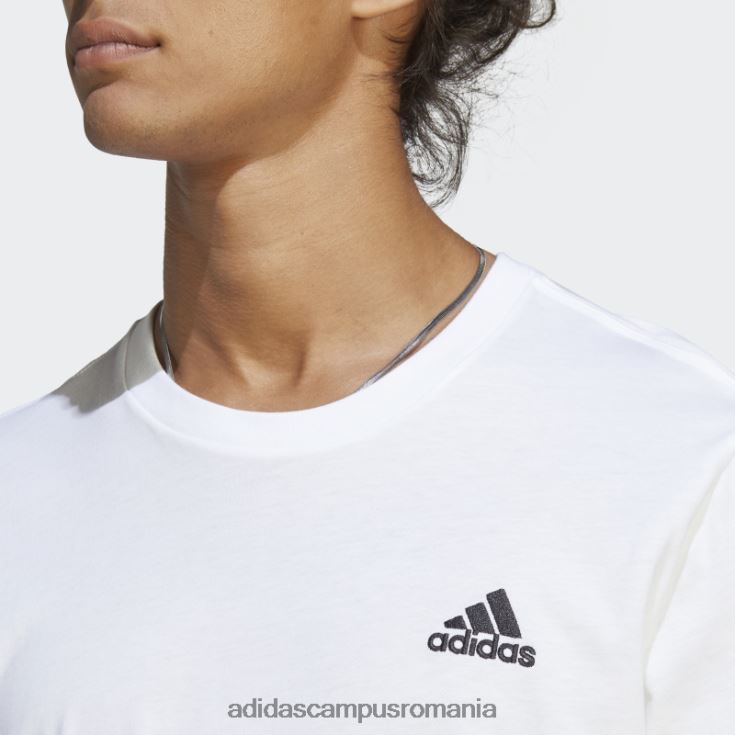 adidas campus romania tricou cu logo mic brodat din un singur jerse alb essentials bărbați alb J266N215148