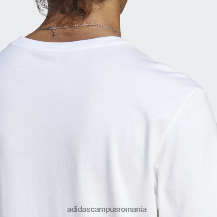 adidas campus romania tricou cu logo mic brodat din un singur jerse alb essentials bărbați alb J266N215148