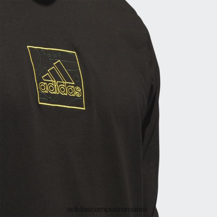 adidas campus romania tricou cu mânecă lungă cu broderie, negru bărbați negru J266N26968