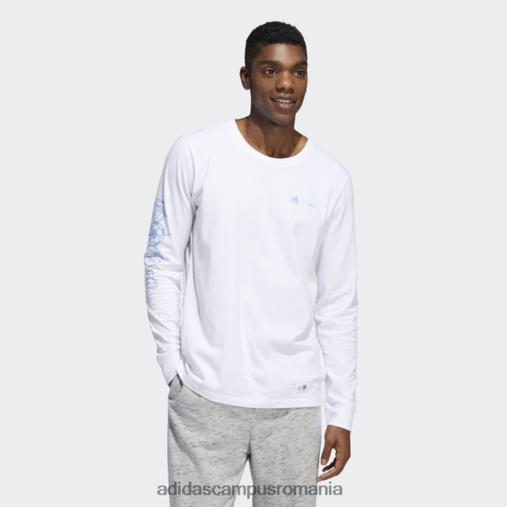 adidas campus romania tricou cu mânecă lungă disney sport alb bărbați alb J266N214786
