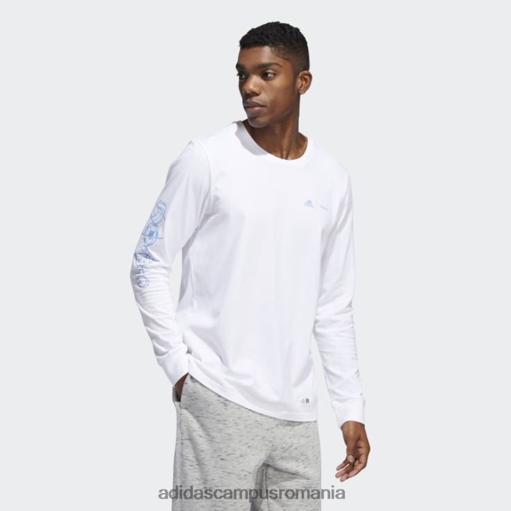 adidas campus romania tricou cu mânecă lungă disney sport alb bărbați alb J266N214786