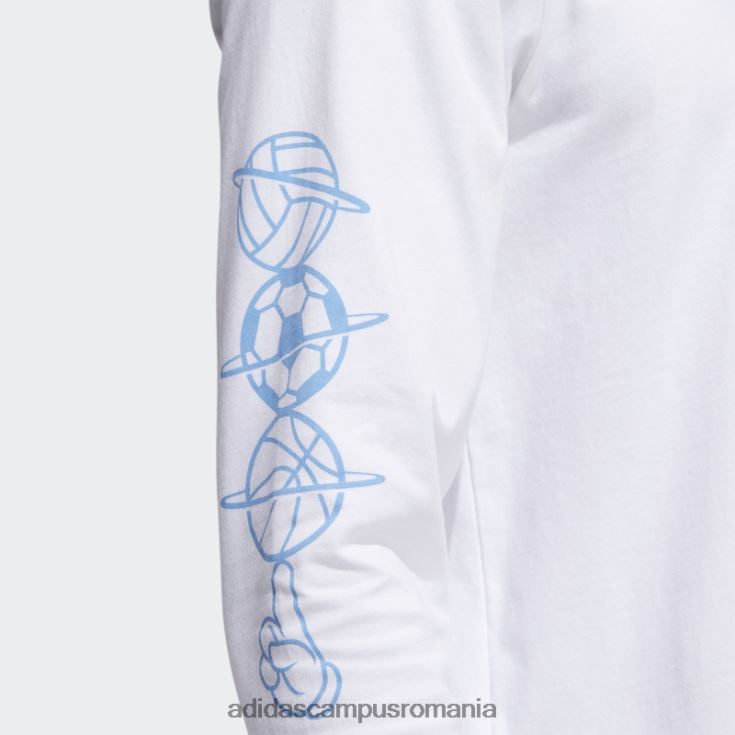 adidas campus romania tricou cu mânecă lungă disney sport alb bărbați alb J266N214786