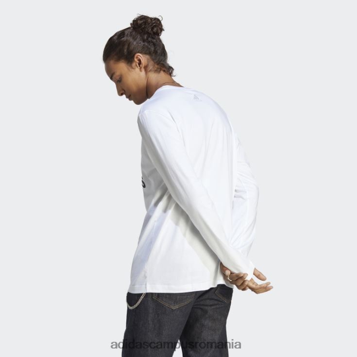 adidas campus romania tricou cu mânecă lungă essentials alb bărbați alb J266N25546