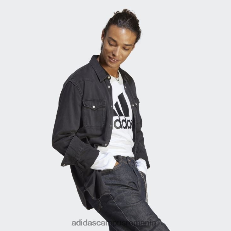 adidas campus romania tricou cu mânecă lungă essentials alb bărbați alb J266N25546