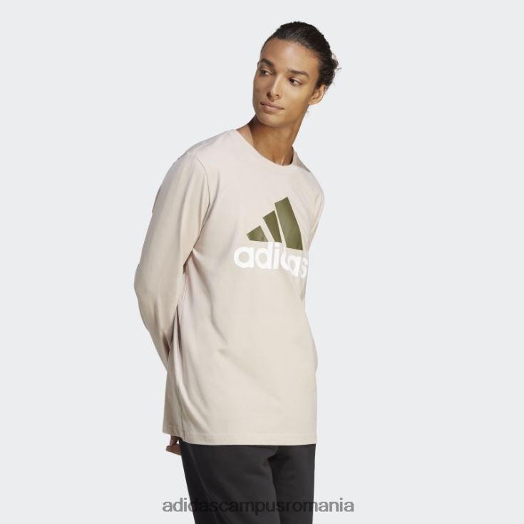 adidas campus romania tricou cu mânecă lungă essentials taupe bărbați taupe J266N2932
