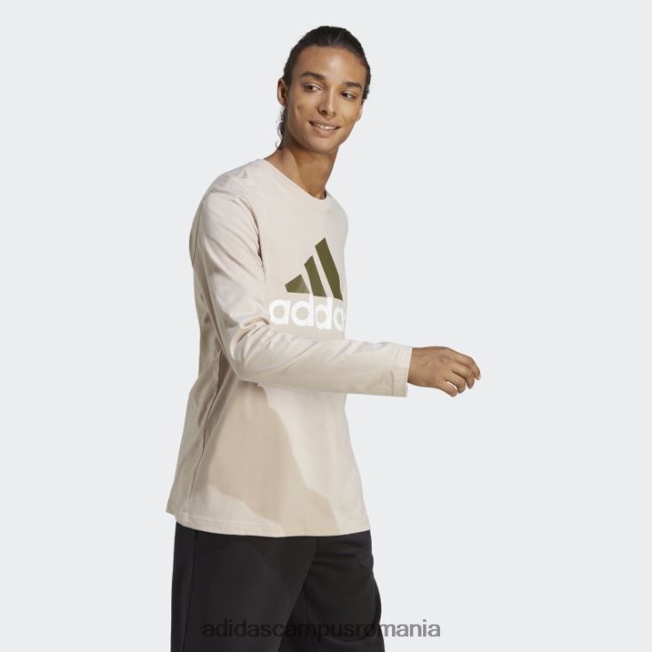 adidas campus romania tricou cu mânecă lungă taupe essentials bărbați taupe J266N26196