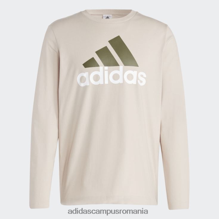 adidas campus romania tricou cu mânecă lungă taupe essentials bărbați taupe J266N26196