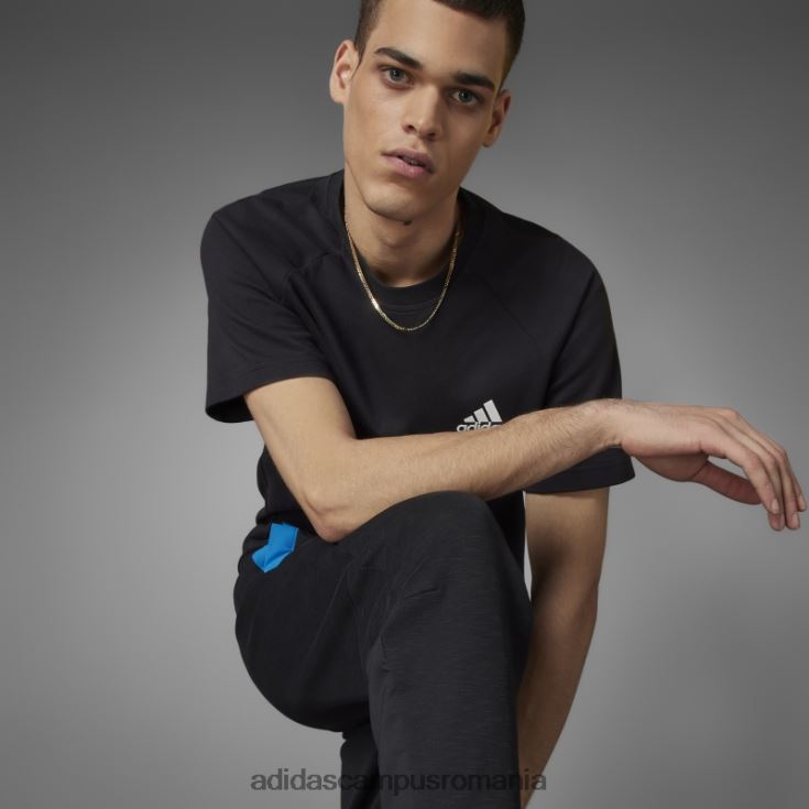 adidas campus romania tricou d4m negru bărbați negru/albastru șoc J266N215260