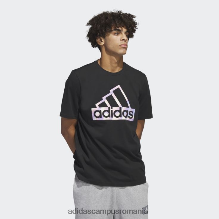 adidas campus romania tricou elegant cu mânecă scurtă grafică future icons negru bărbați negru J266N25450