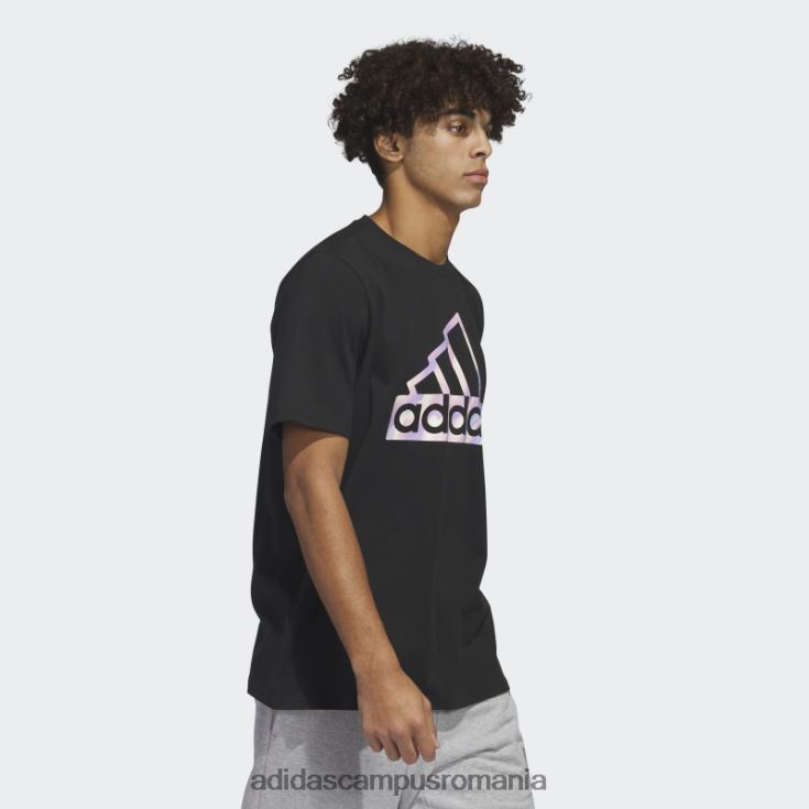 adidas campus romania tricou elegant cu mânecă scurtă grafică future icons negru bărbați negru J266N25450
