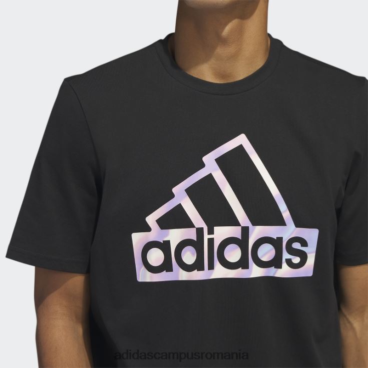 adidas campus romania tricou elegant cu mânecă scurtă grafică future icons negru bărbați negru J266N25450