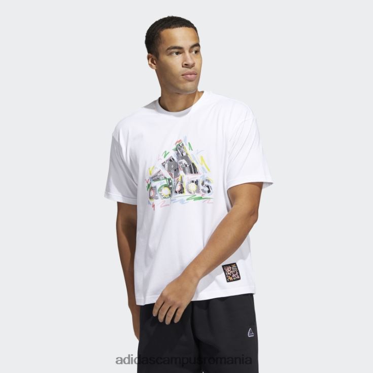 adidas campus romania tricou elegant pride (neutru de gen) alb bărbați alb J266N26943