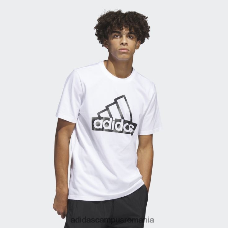 adidas campus romania tricou grafic alb cu mânecă scurtă cu icoane viitoare bărbați alb J266N25777