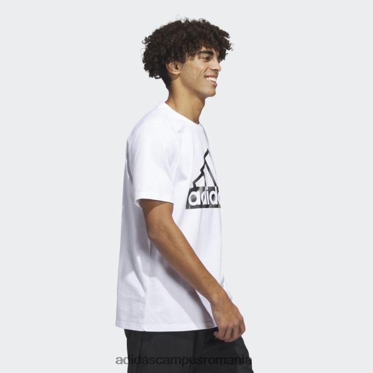 adidas campus romania tricou grafic alb cu mânecă scurtă cu icoane viitoare bărbați alb J266N25777